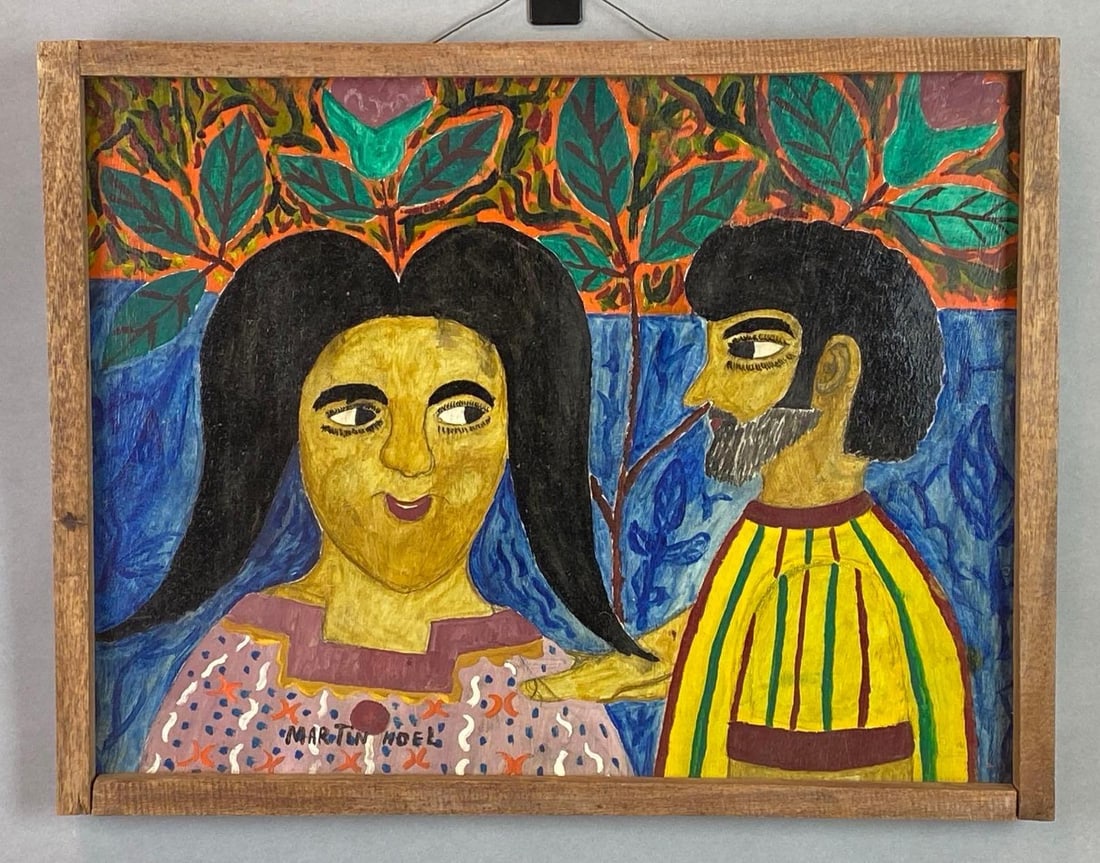 Martin Noel Couples Portrait Oil Painting on Board (1 of 3)