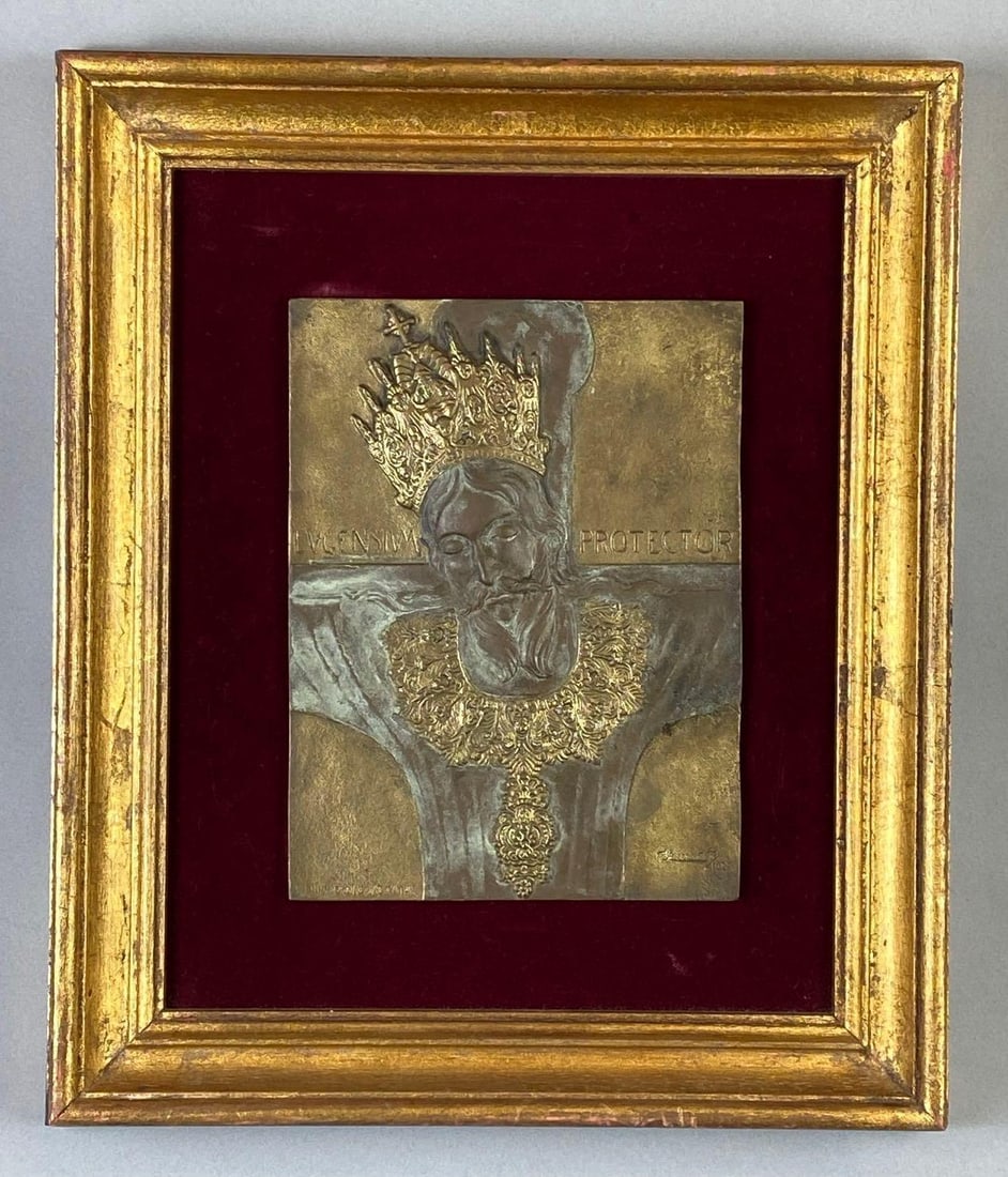 Lucensium Protector by Cencetti Adalberto Religious Icon Metal Relief Plaque (1 of 4)