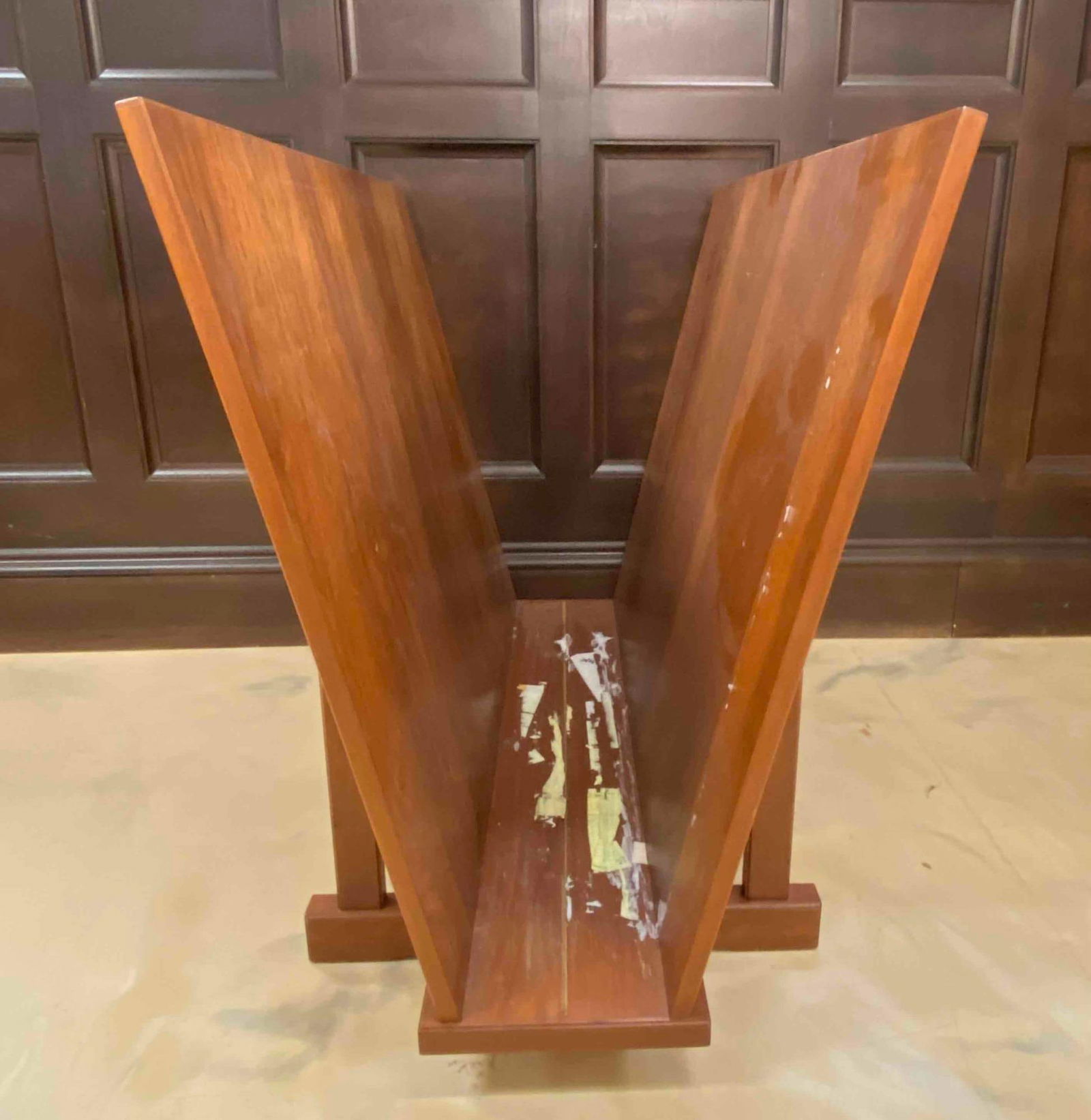 1981 MCM Bruce Nicholas Teak Art Portfolio/ Map Holder: NO IN HOUSE SHIPPING AVAILABLE, THIRD PARTY SHIPPING RECOMMENDED, Signed/marked on base, partially covered marking, measures 34” H x 23” W x 41” D