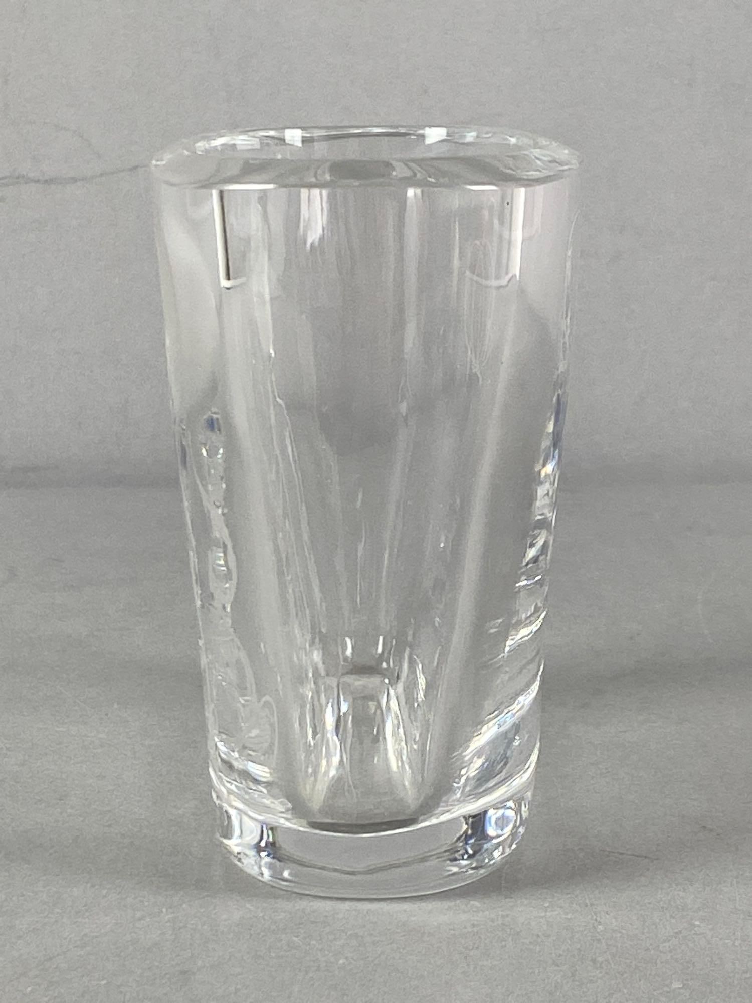 Orrefors Etched Crystal Vase - 2