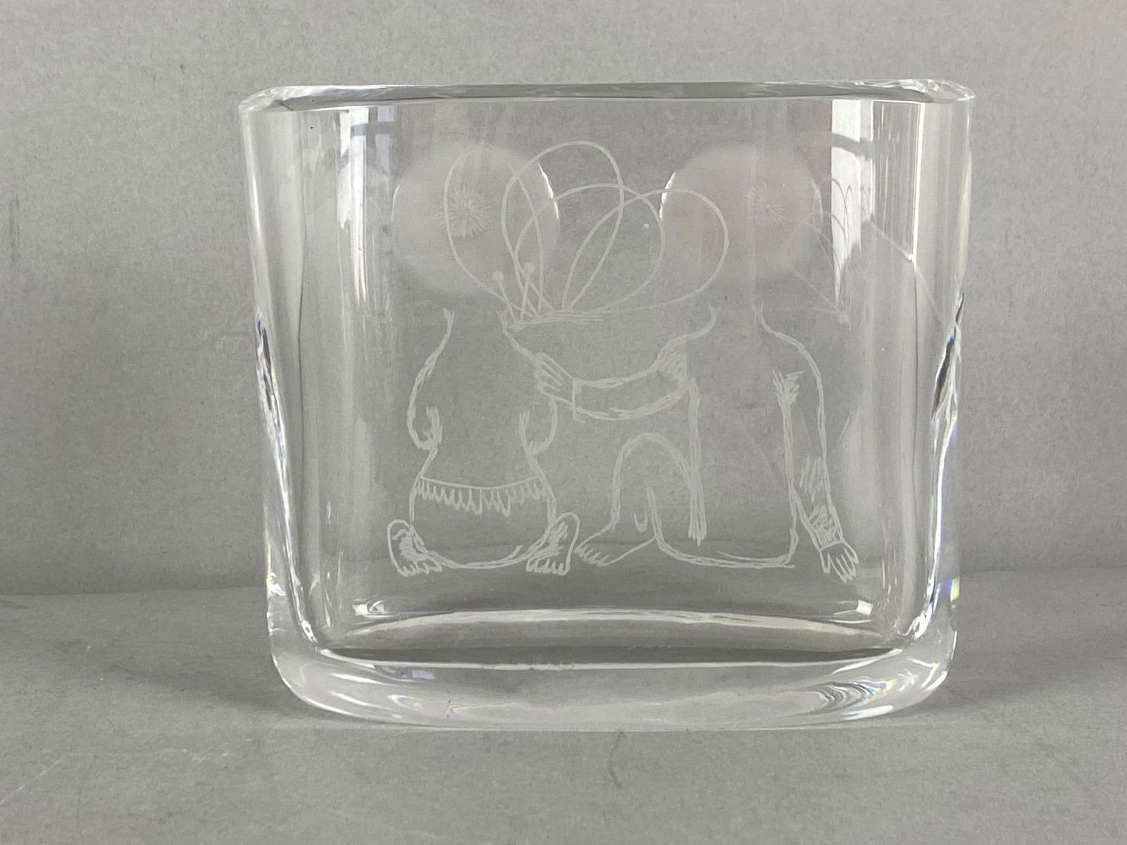 Orrefors Etched Crystal Vase - 3