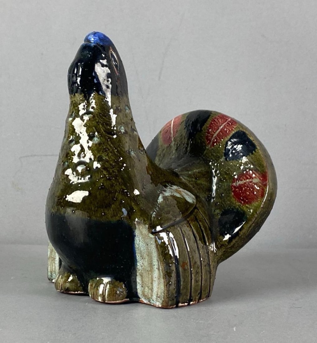 Nittsjö Art Pottery Peacock Figurine (1 of 4)