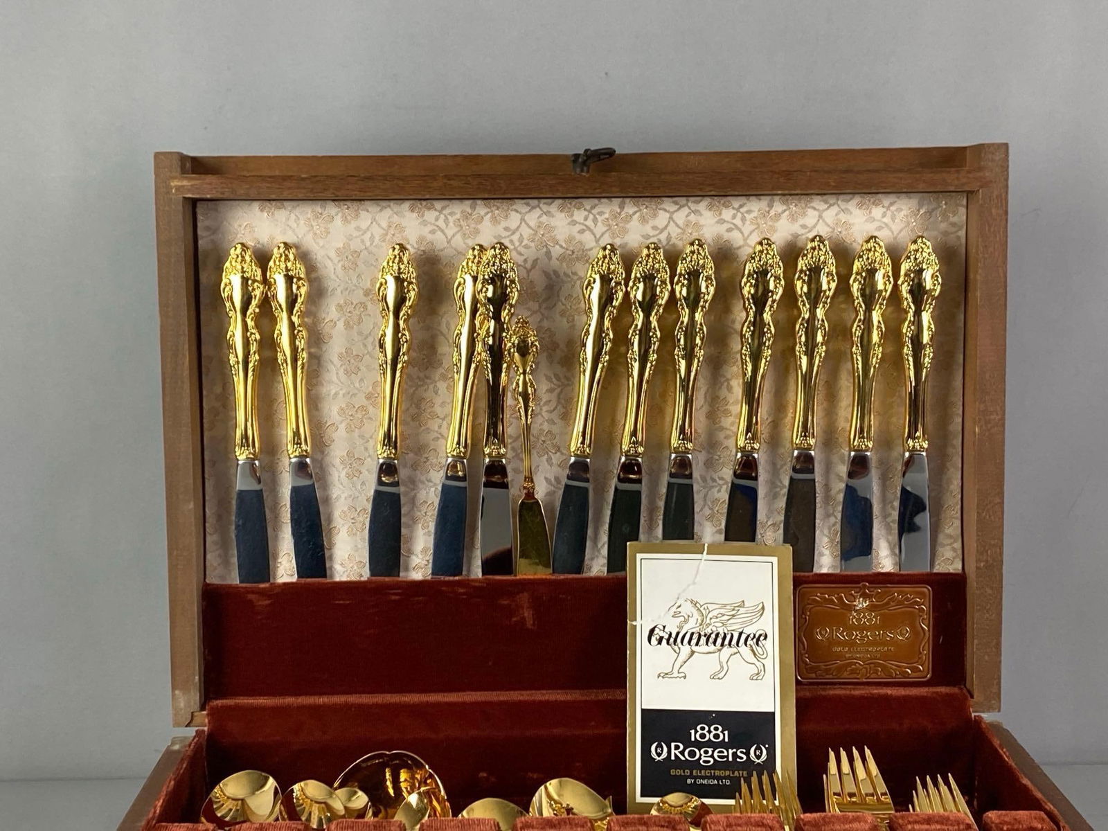 Rogers Gold Electroplated Oneida Flatware Set - 2