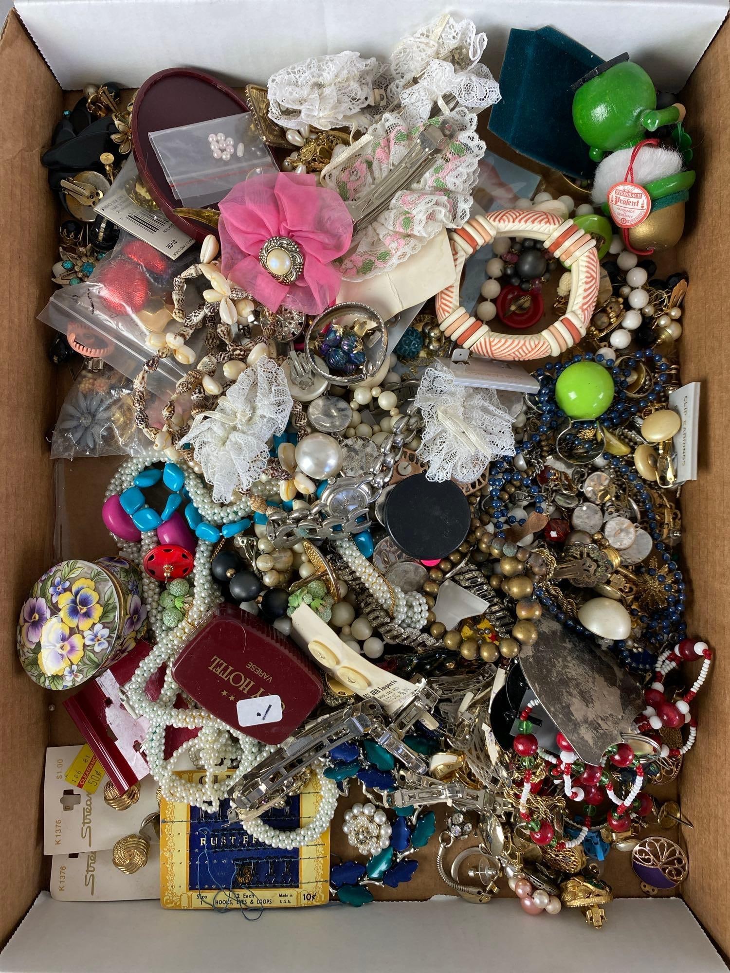 Group of Costume Jewelry: Includes Cufflinks, necklaces, buttons and more