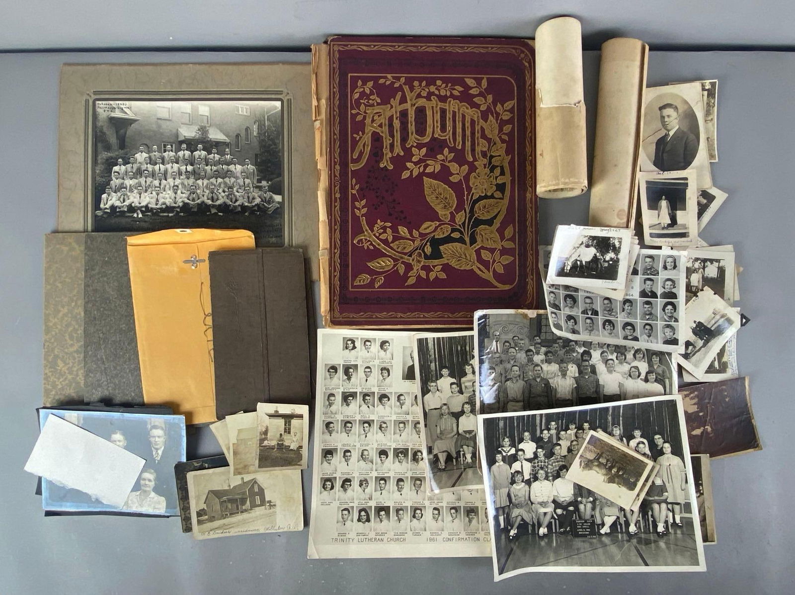Group of Assorted Photographs: album measures 15” H x 9” W