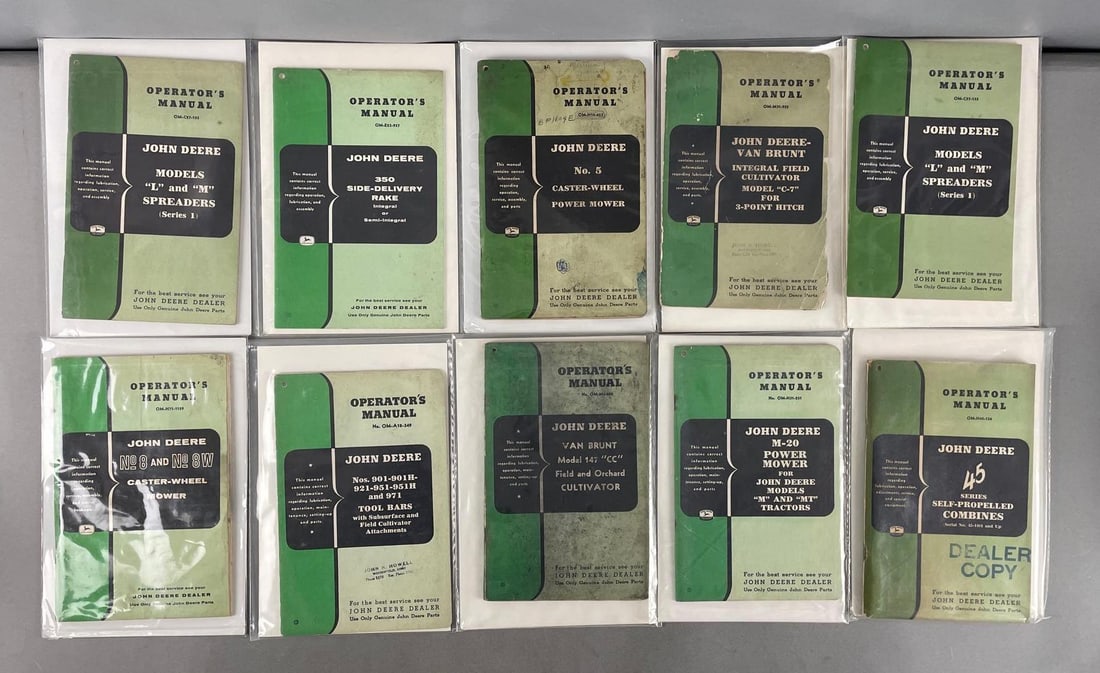 Group of Vintage John Deere Operator's Manuals (1 of 3)