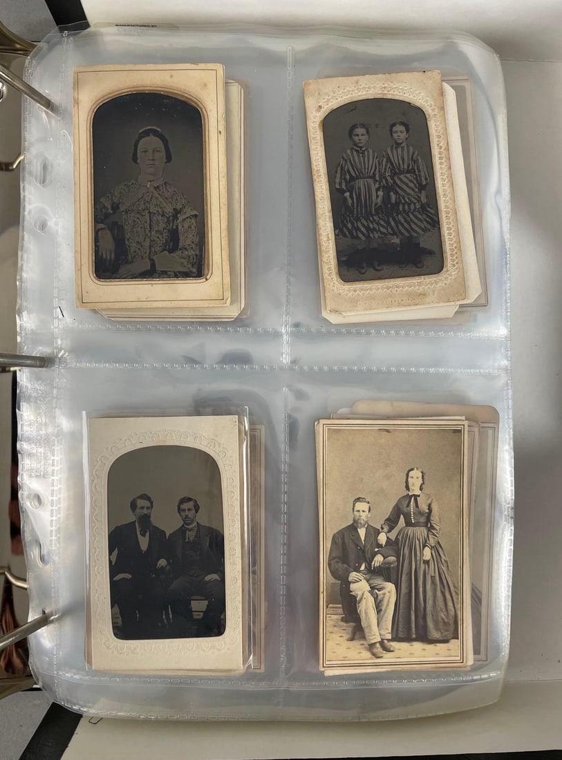 Group of Antique Tin-Types and CDVs (1 of 8)