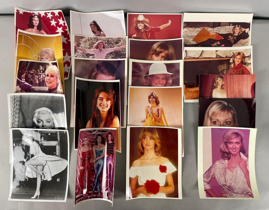 Group of Vintage Actress Movie Stills: Includes Marilyn Monroe, Brooke shields, Olivia newton john