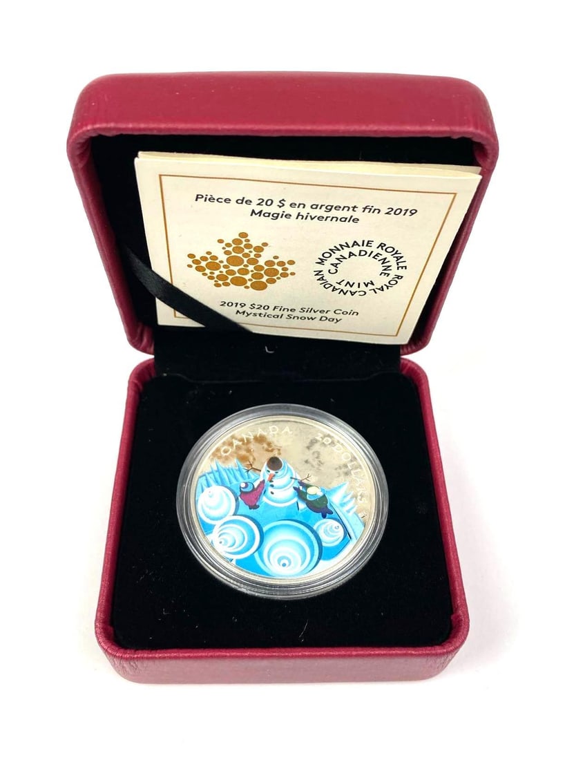 2019 Royal Canadian Mint $20 Mystical Snow Day 1 oz 99.99 Fine Silver Proof Coin (1 of 6)