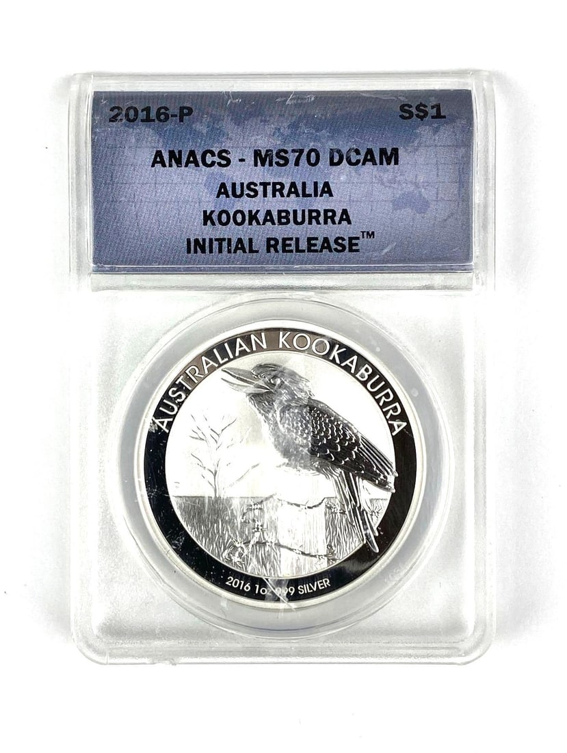 2016 P Australia $1 Kookaburra 1 oz 999 Silver AMACS Graded MS70 DCAM (1 of 2)
