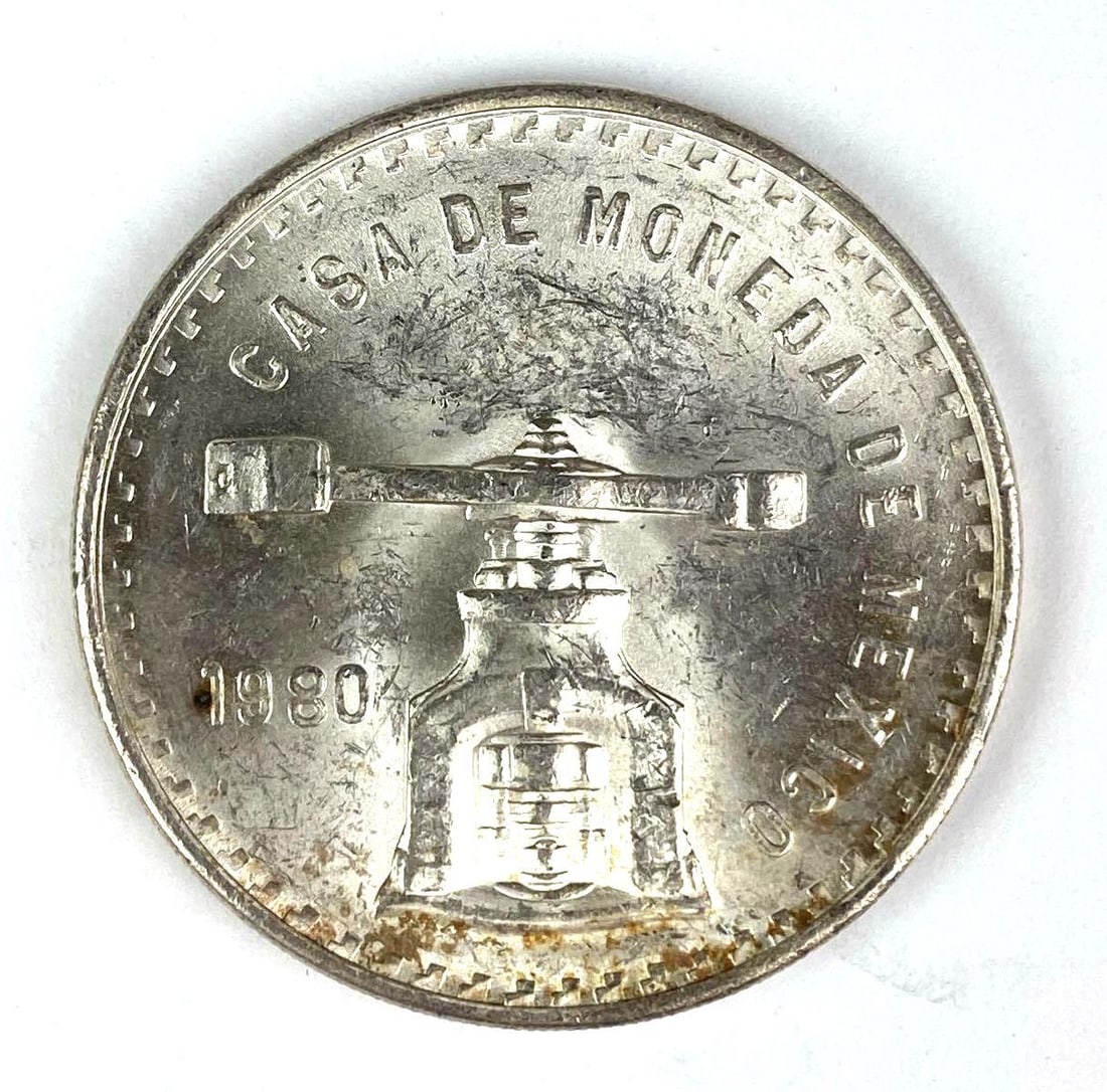 1980 Mexico Libertad 1 Onza 1 oz .999 Fine Silver Round: 1980 Mexico Libertad 1 Onza 1 oz .999 Fine Silver Round