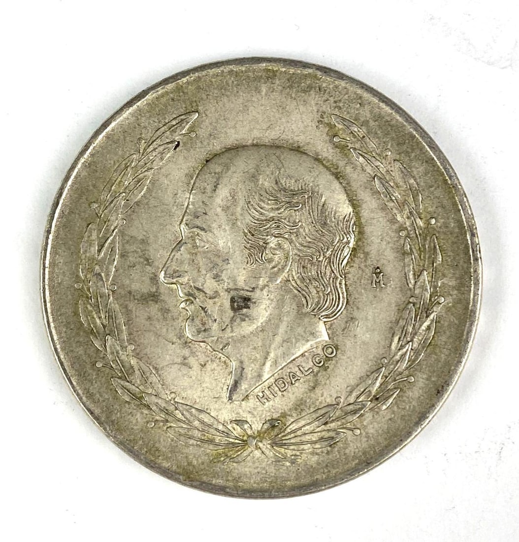 1953 Mexico 5 Pesos Hidalgo 27.8 Grams .720 Silver Coin (1 of 2)