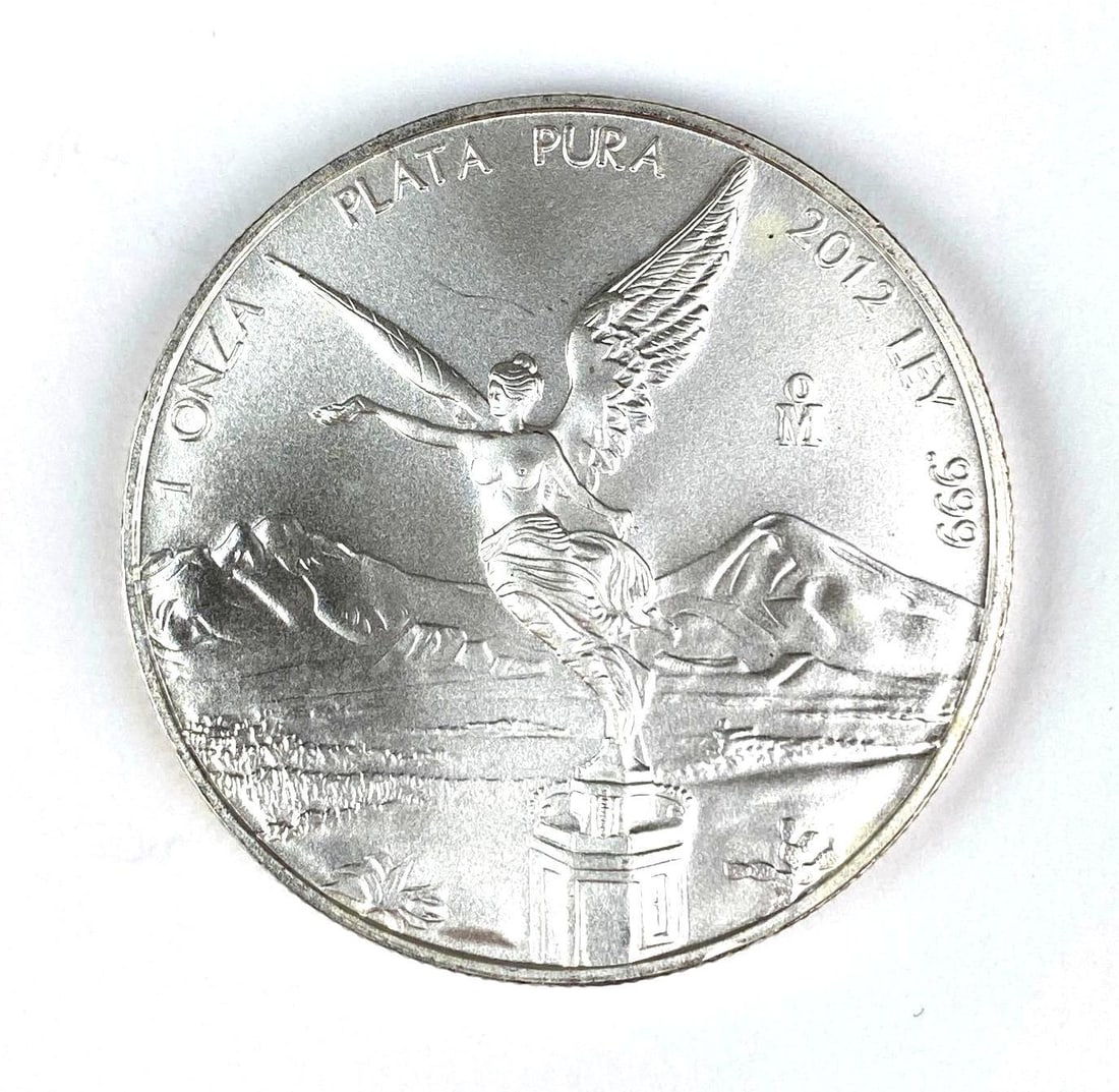 2012 Mexico Libertad 1 Onza 1 oz .999 Fine Silver Round (1 of 2)