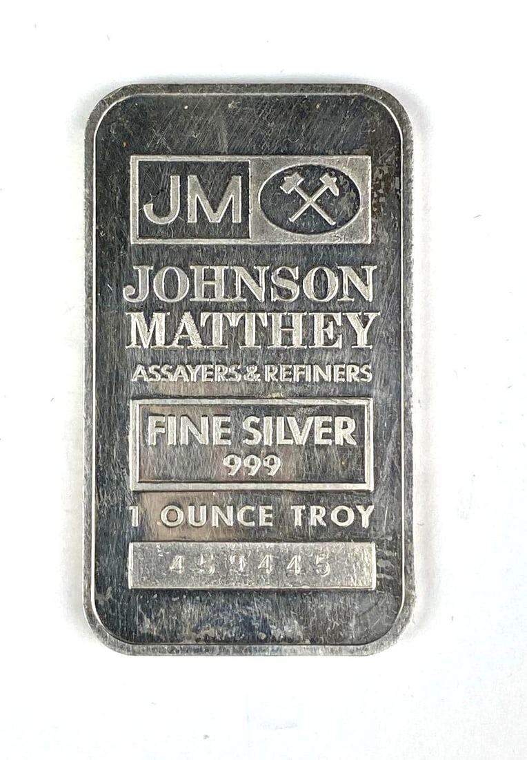 Johnson Matthey 1 oz 999 Fine Silver Ingot/ Bar (1 of 2)