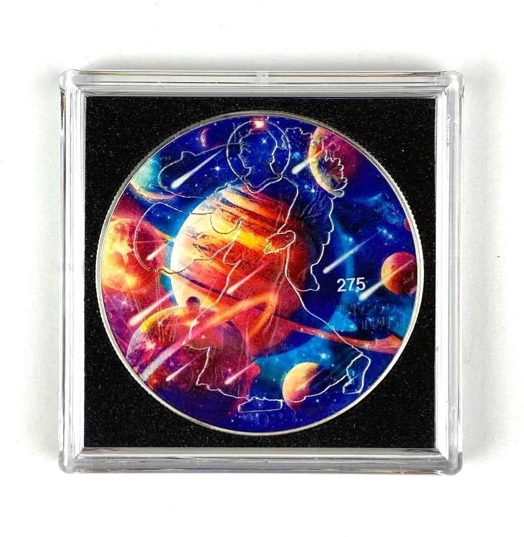 2023 US Mint Silver American Eagle Glowing Galaxy V 1 oz .999 Fine Silver (1 of 4)