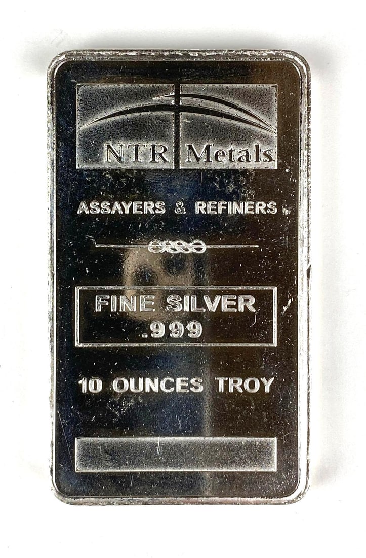 NTR Metals 10 oz .999 Fine Silver Ingot/ Bar (1 of 2)