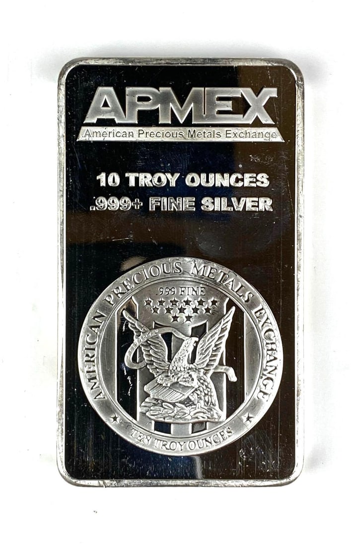 APMEX Eagle 10 oz .999 Fine Silver Ingot/ Bar (1 of 2)
