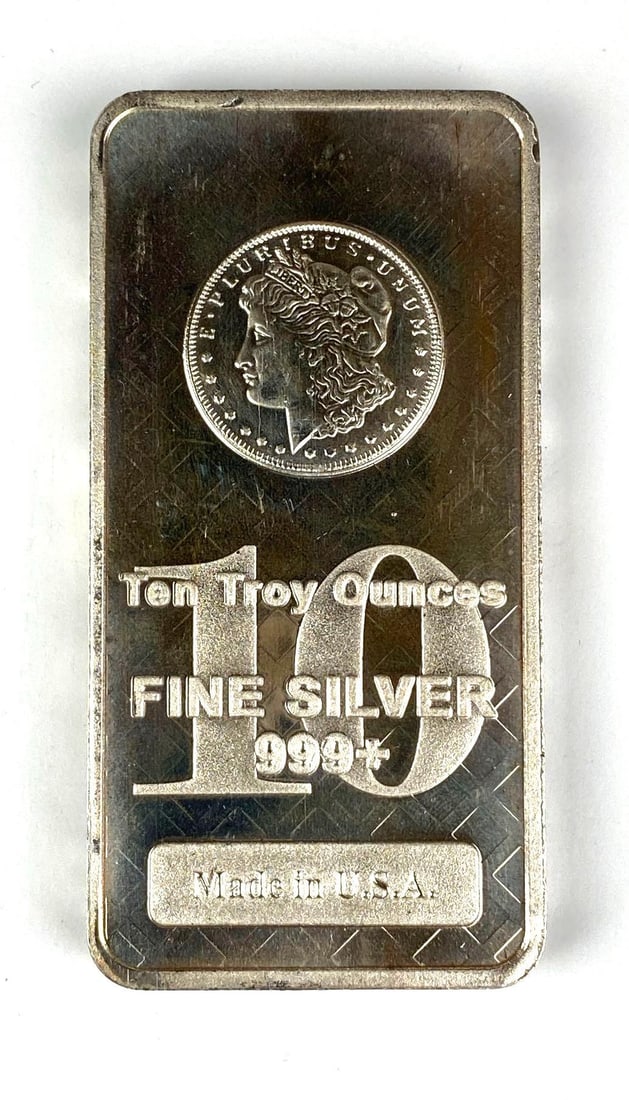 Morgan Design 10 oz 999 Fine Silver Ingot/ Bar (1 of 2)