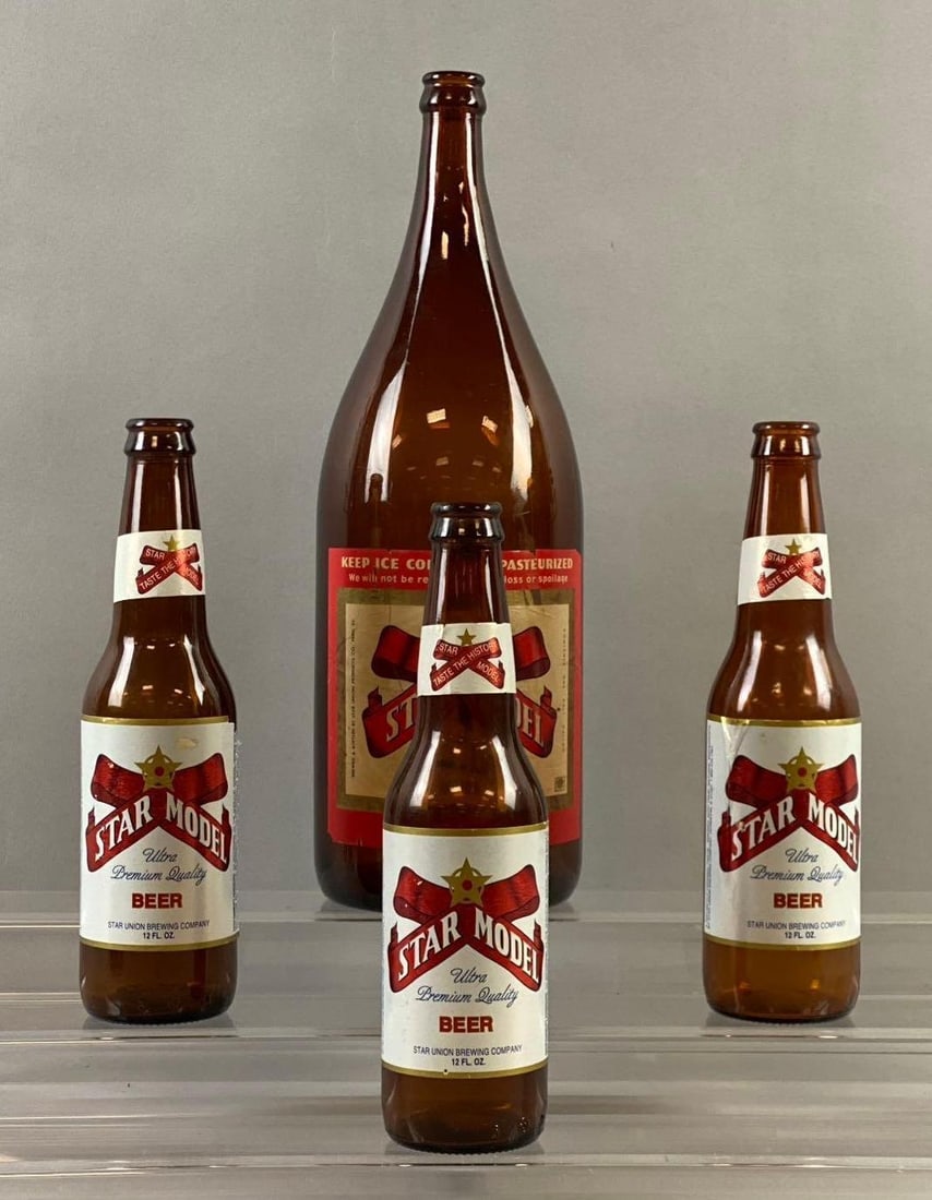 Group of 4 Star Model Peru, Illinois Glass Bottles (1 of 4)