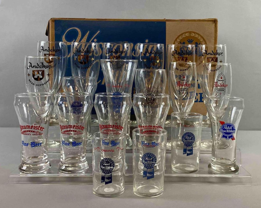 Group of Assorted Beer Advertising Drinking Glasses and More (1 of 7)