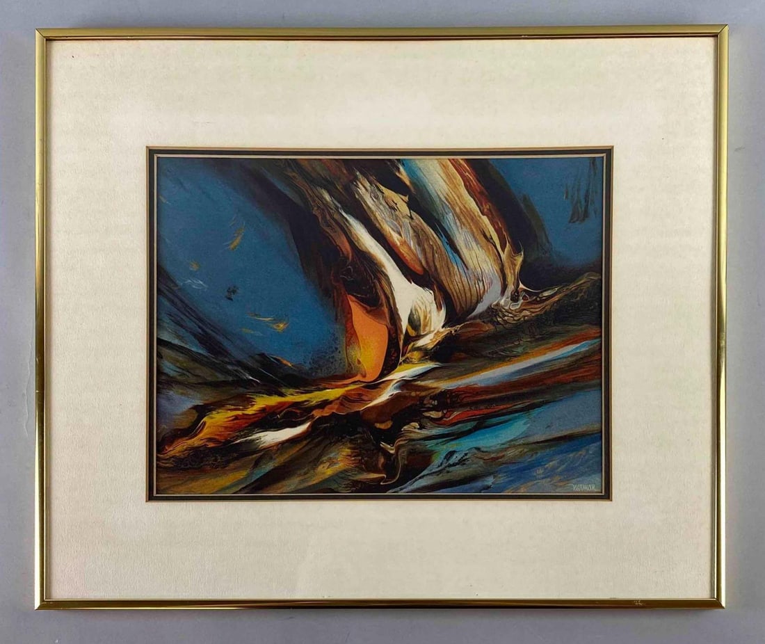 Leonardo Nierman “Cosmic Forces?? Artwork: Measures L 18 x W 15 inches.