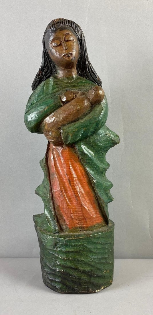 Hand Carved Spanish Colonial Santo Figure (1 of 3)
