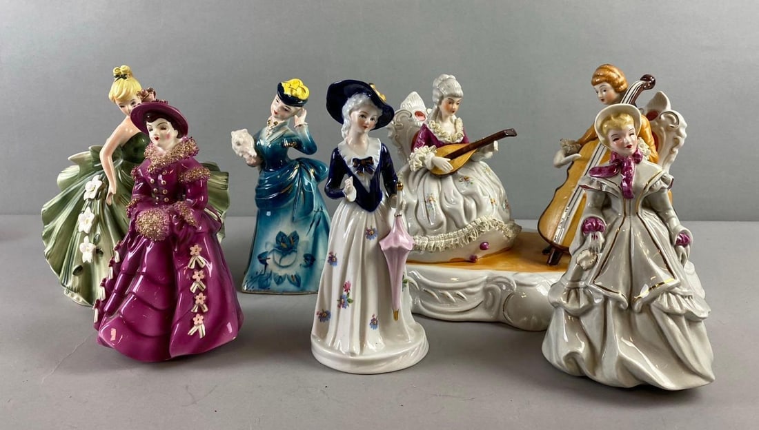 Group of Japan Porcelain Victorian Style Figures (1 of 7)