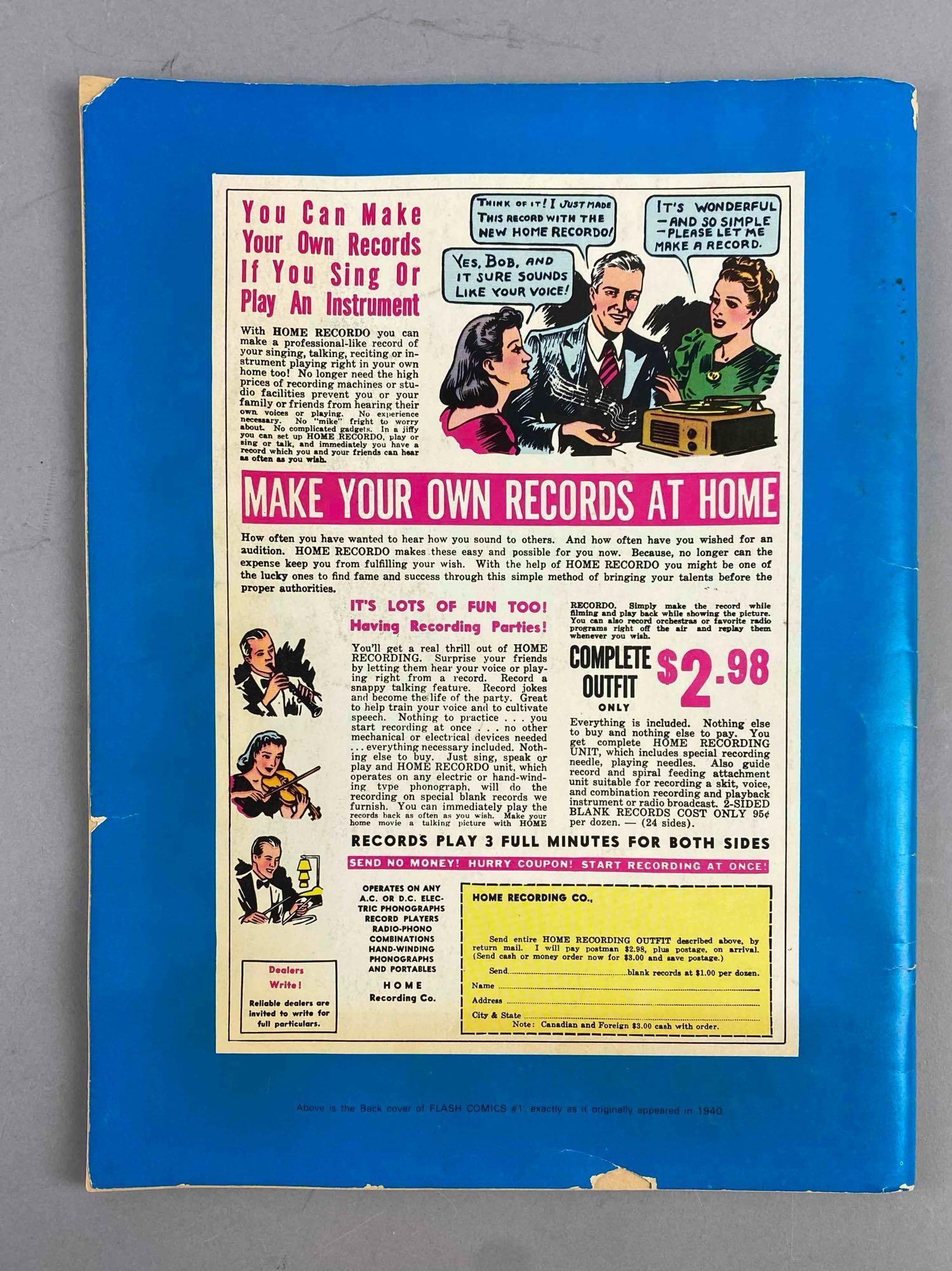 D.C. Comics Famous 1st Edition Flash Comics Book - 2