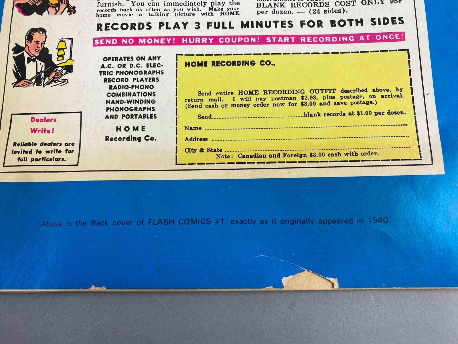 D.C. Comics Famous 1st Edition Flash Comics Book - 3