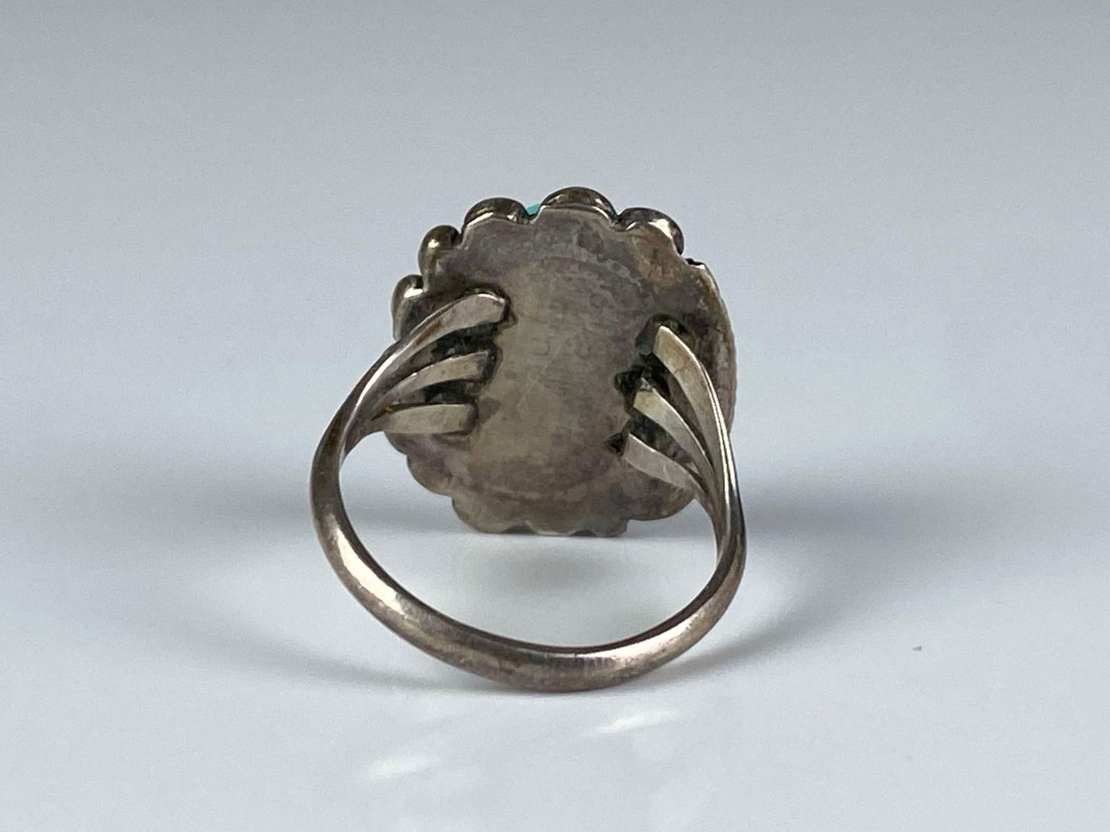 Sterling Silver Native American Turquoise Ring - 3