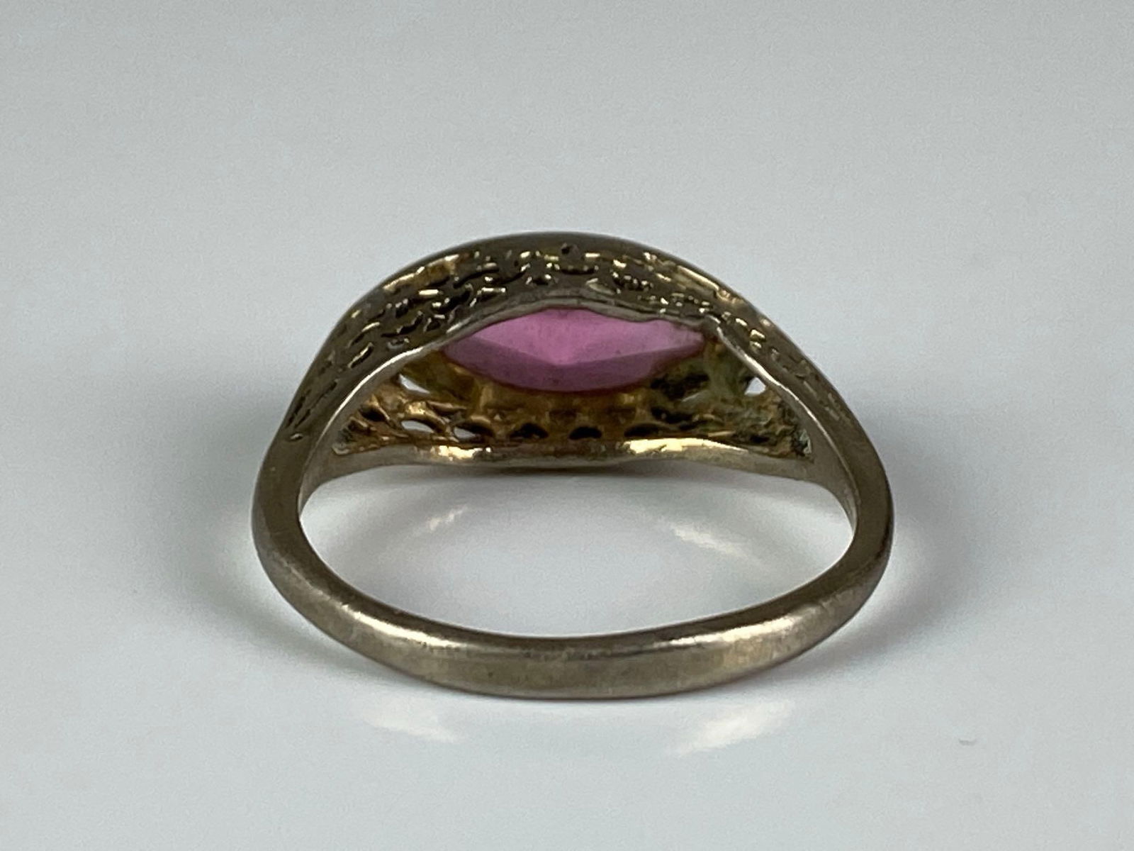 14K GE Sterling Silver CZ Ring - 3