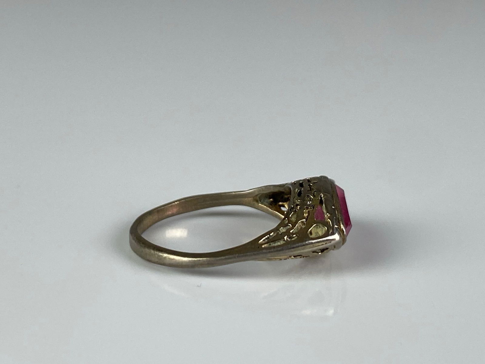 14K GE Sterling Silver CZ Ring - 4