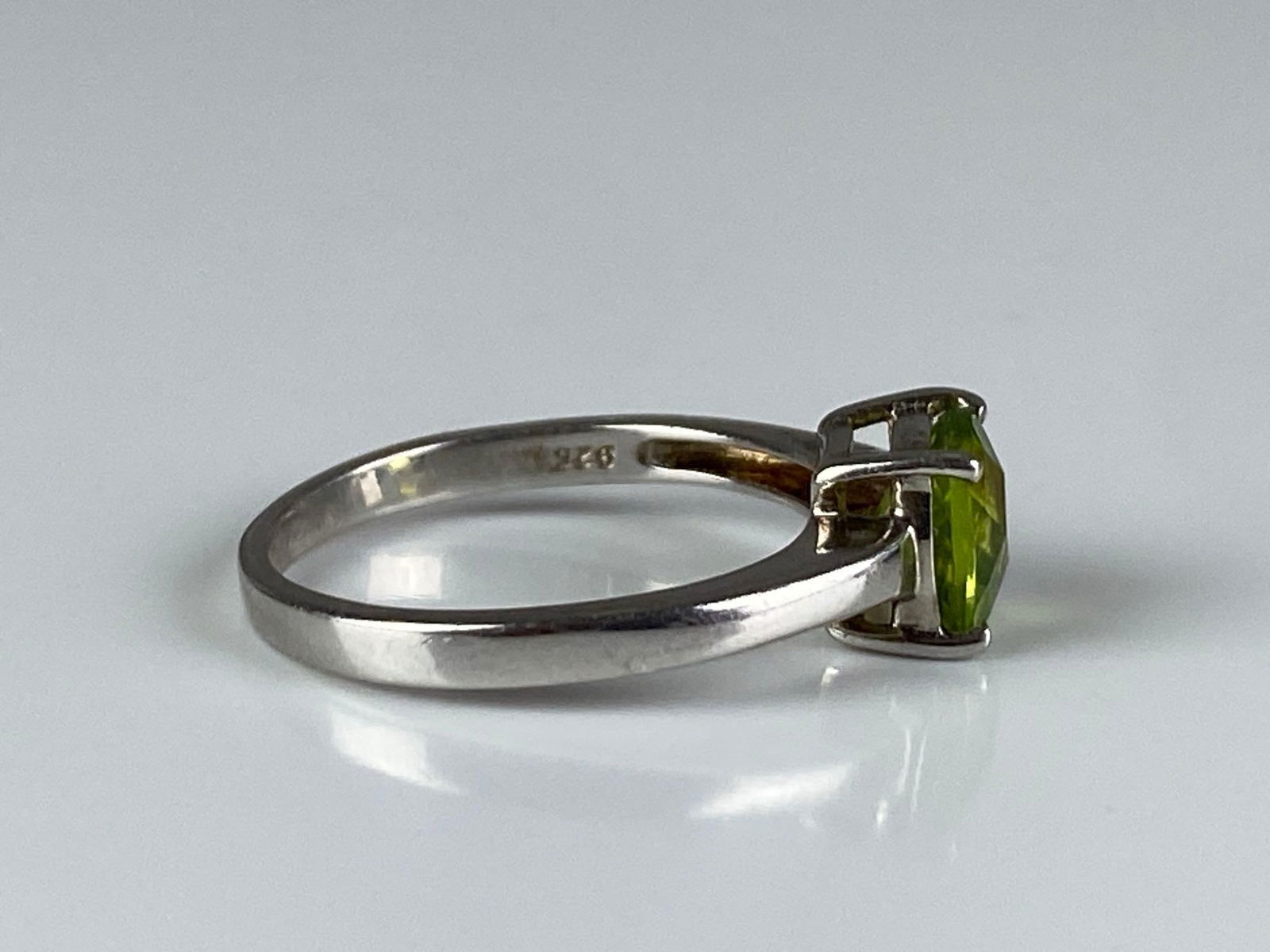 Signed TGGC Sterling Silver Emerald Ring - 4