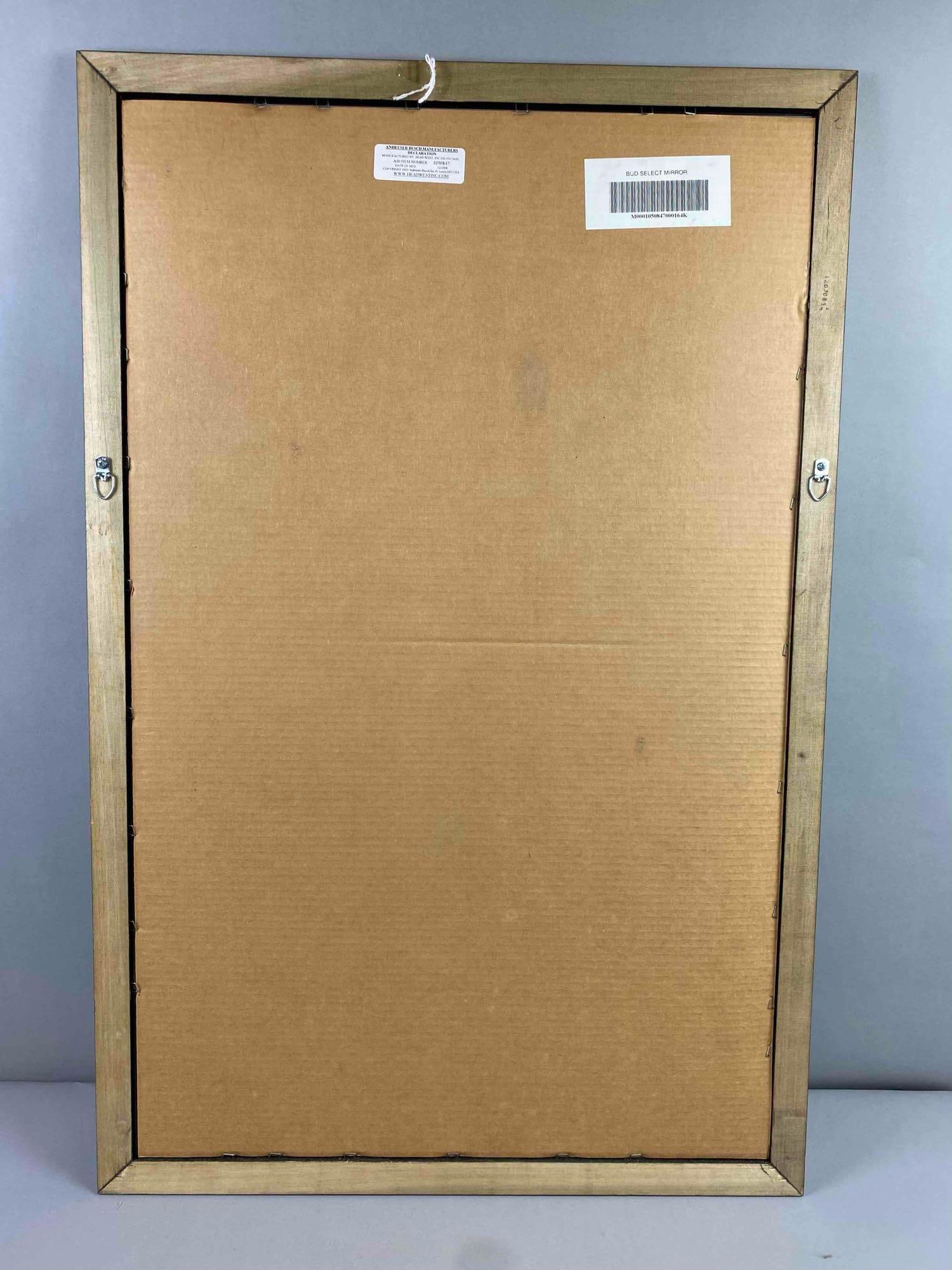 2002 Budweiser Select Beer Advertising Mirror - 2