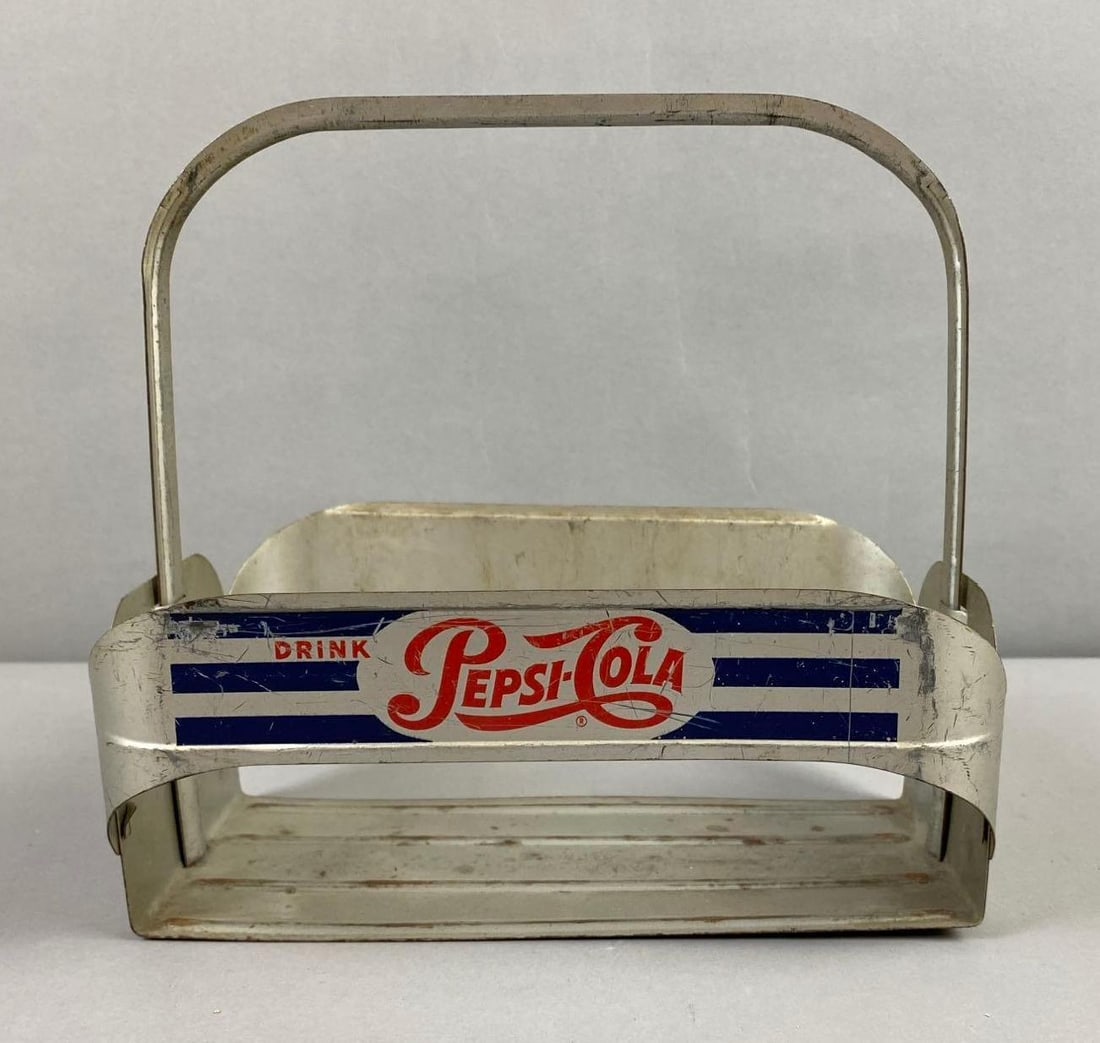 Pepsi Cola Bottle Carrier: Measures H 8 x W 5 1/2 x L 8 inches.