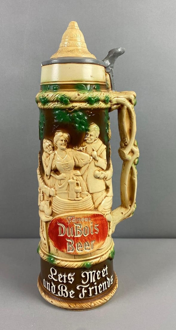 Famous Dubois Beer Advertising Decorative Stein: Made of plaster. Measures 16” tall.