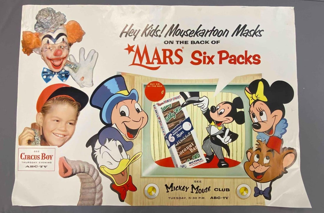 Disney Mars Chocolate Advertising Print: Measures L 45 x W 32 inches.