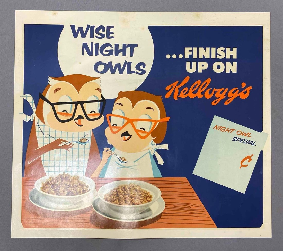 Kellogg’s Cereal Advertising Print: Measures L 17 1/2 x W 15 inches.