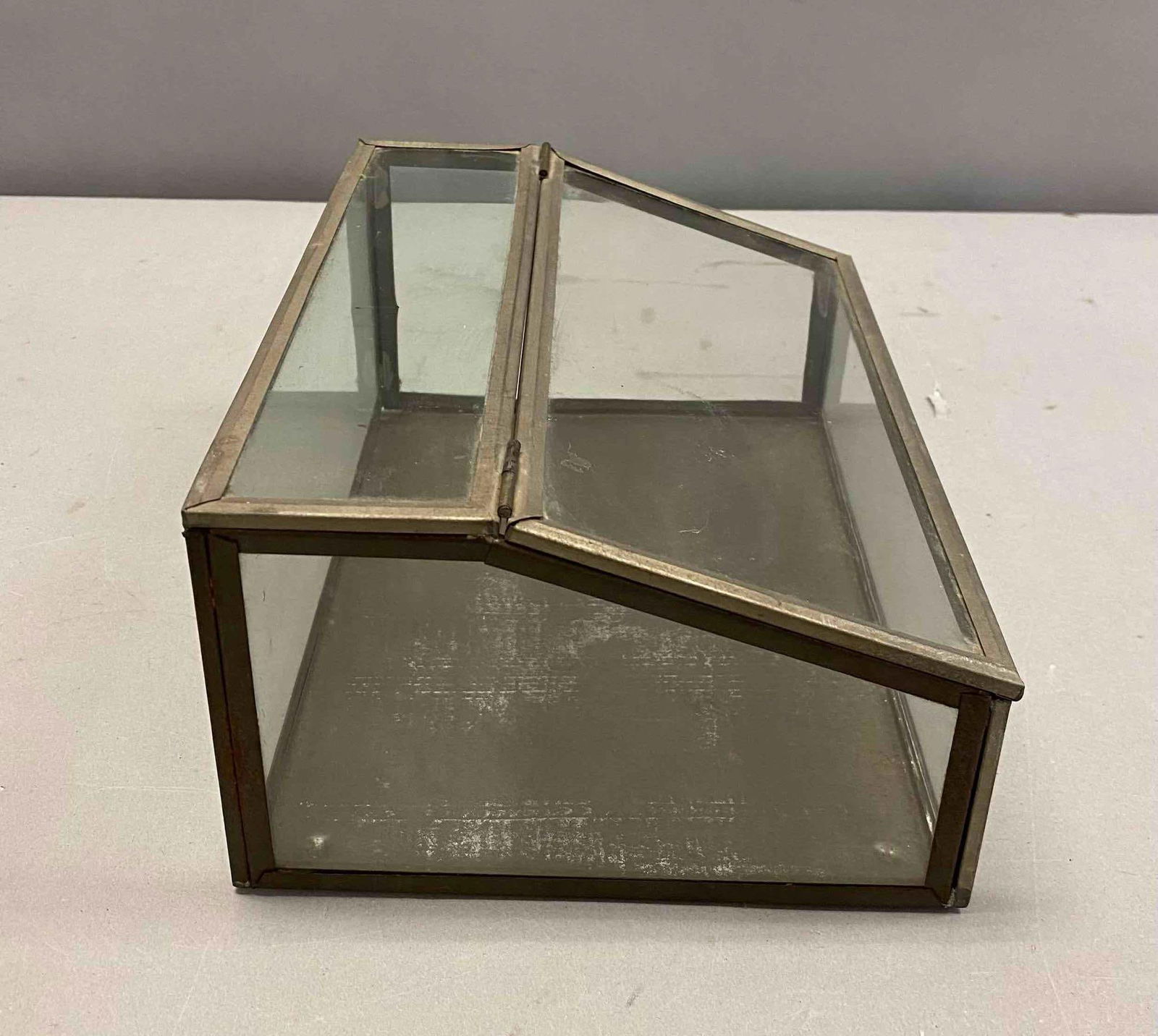 Antique Tabletop Glass Tabletop Showcase - 2