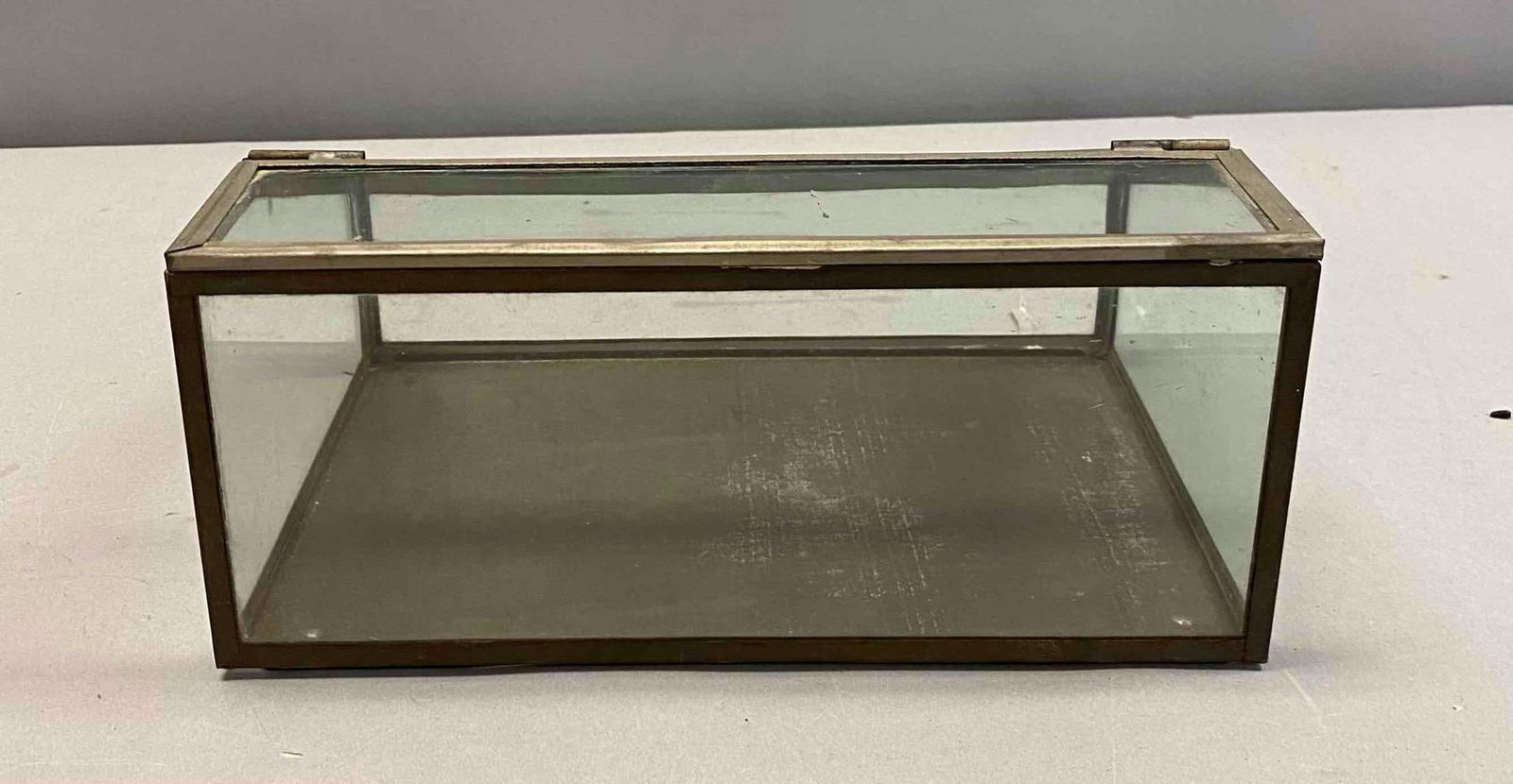 Antique Tabletop Glass Tabletop Showcase - 3