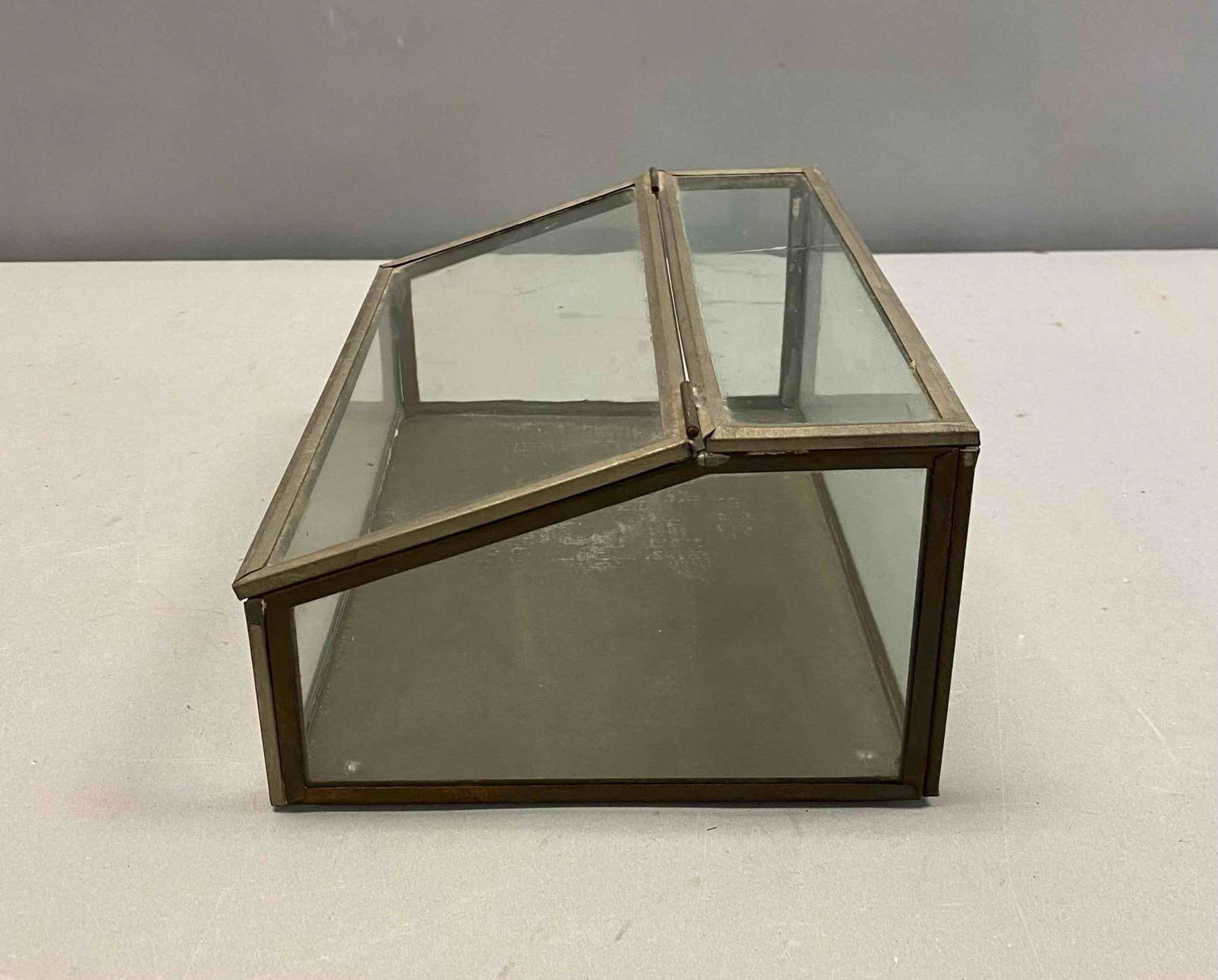 Antique Tabletop Glass Tabletop Showcase - 4