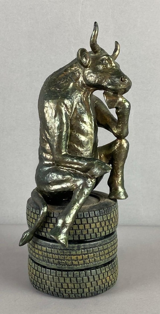 2006 Cow Parade Rodo Logo Existo Cow Resin Figure: Made in China. Measures 9” tall.