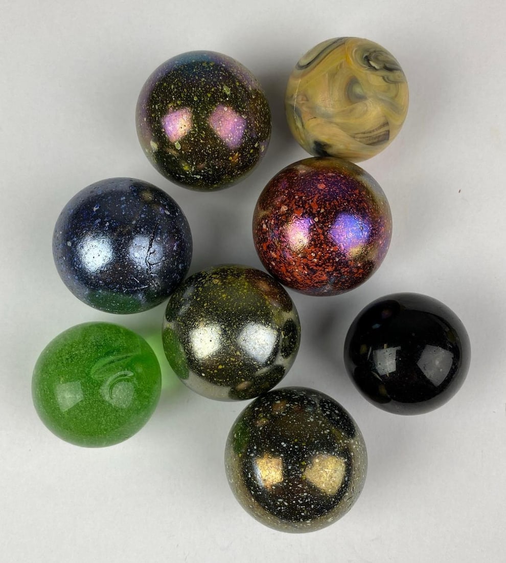 Group of 8 Vintage Shooter Marbles (1 of 2)
