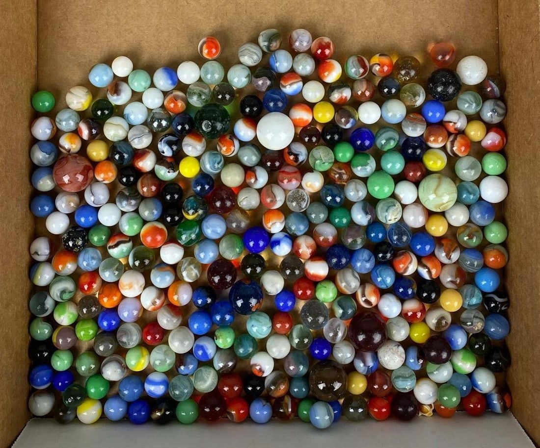 Large Group of Assorted Vintage Marbles (1 of 3)