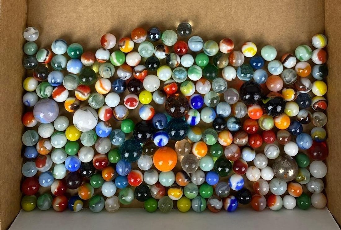 Large Group of Assorted Vintage Marbles (1 of 2)