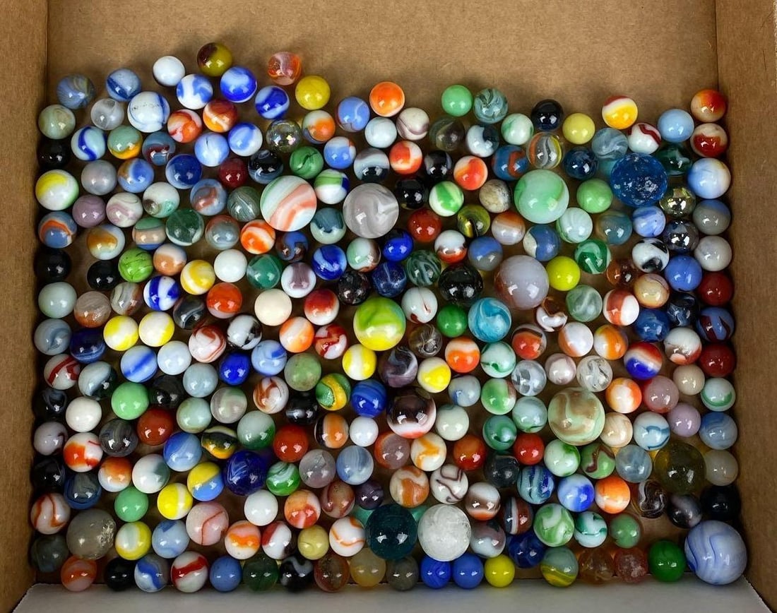 Large Group of Assorted Vintage Marbles (1 of 2)