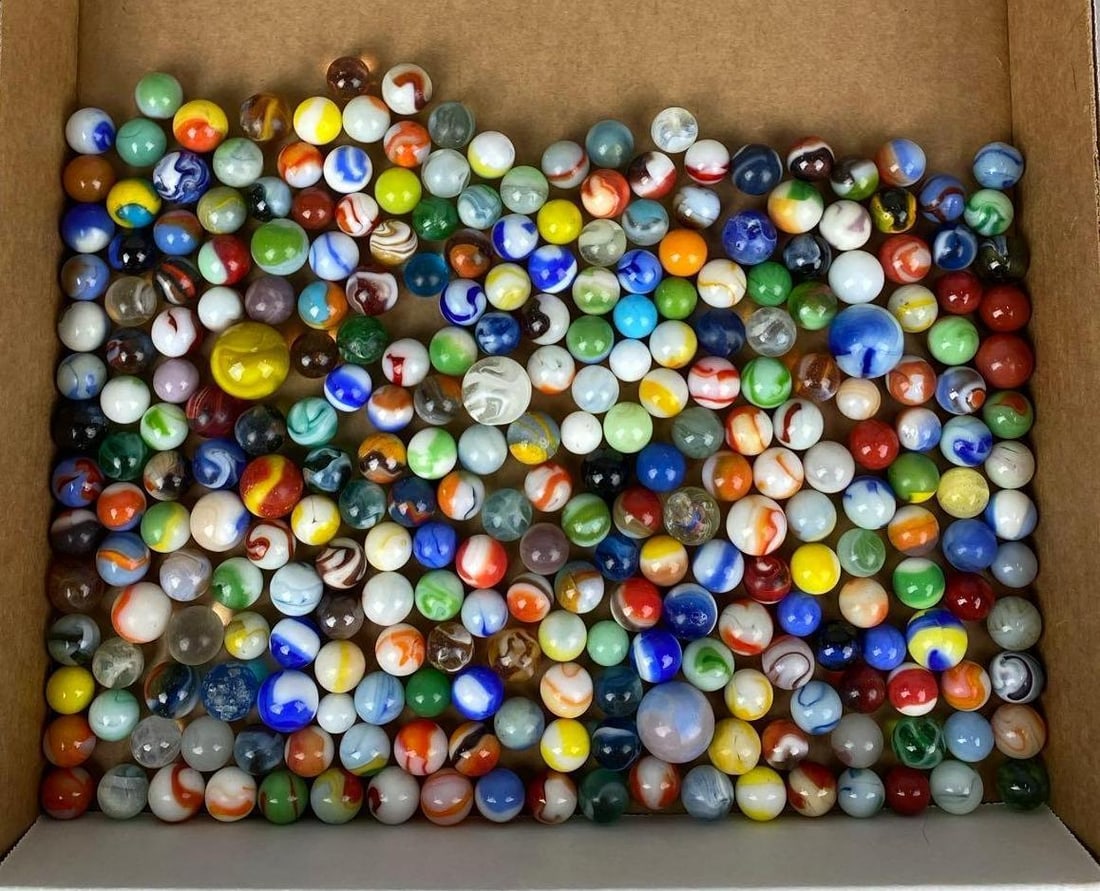 Large Group of Assorted Vintage Marbles (1 of 2)