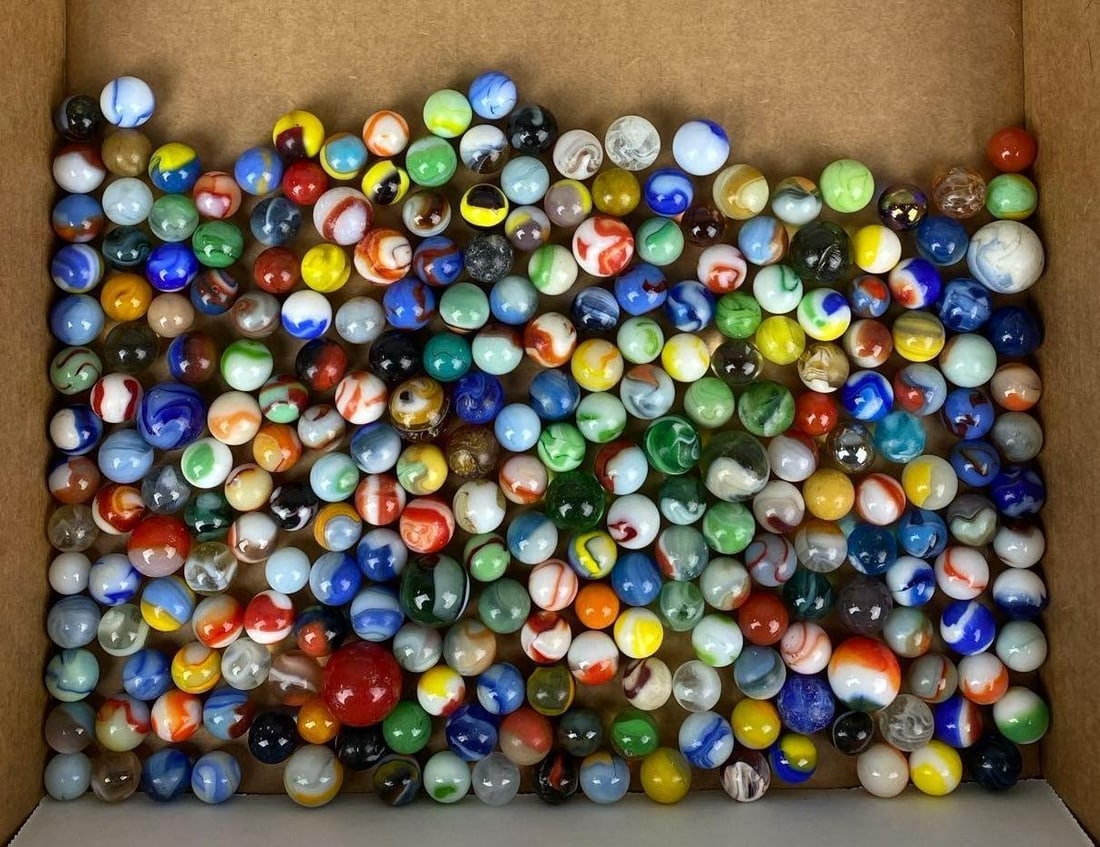 Large Group of Assorted Vintage Marbles (1 of 2)