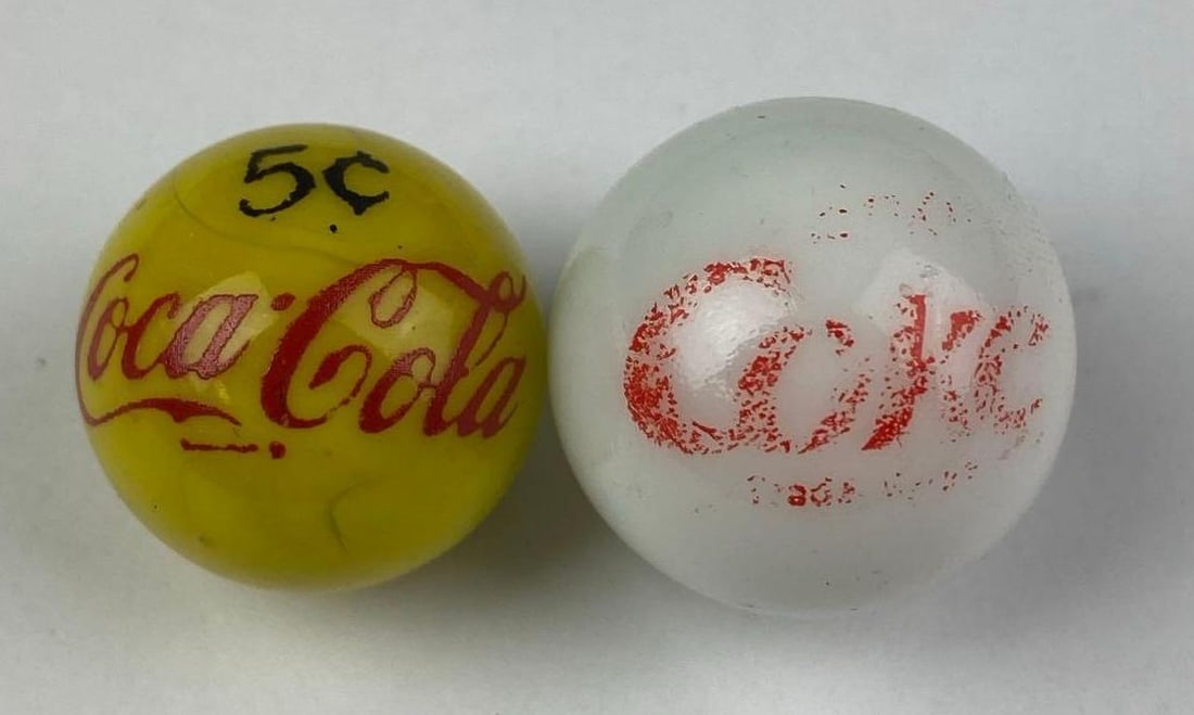 Group of 2 Vintage Coca- Cola Marbles (1 of 2)