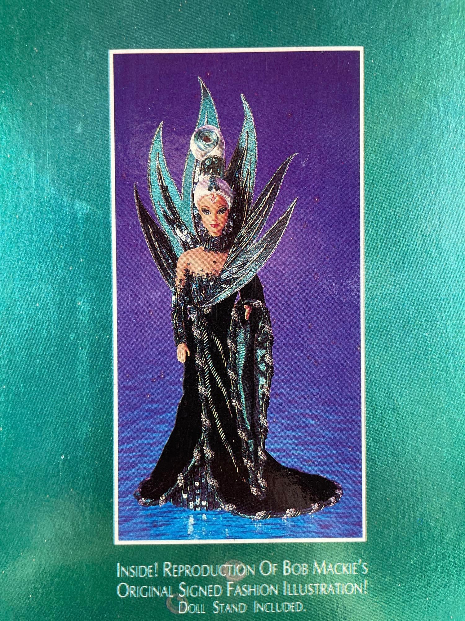 1992 Mattel Bob Mackie Neptune Fantasy Barbie Fashion Doll: Original packaging, shipping box measures H 19" x W 8" x D 6 3/4"
